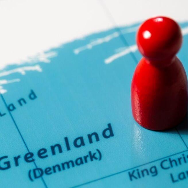 La mappa della Groenlandia. &copy;Shutterstock