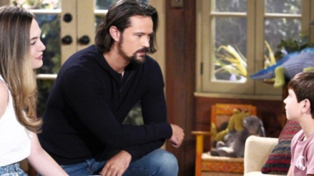 Hope, Thomas e Douglas in una scena di Beautiful &copy; Canale 5