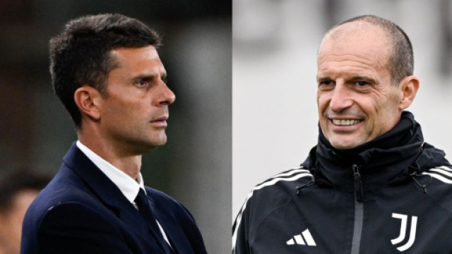 Thiago Motta, allenatore della Juventus. Foto &copy; Juventus. Massimiliano Allegri, ex allenatore della Juventus. Foto &copy; Juventus FC