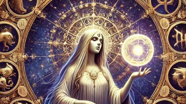 Astrologia, oroscopo illustrazione mistica &copy; Dall E AI.