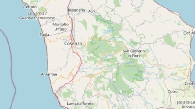 La zona della Calabria interessata dal terremoto - &copy; Ingv.It