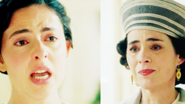 Vera e sua madre, la duchessa di Carril, in scena, screenshot &copy; La Promessa