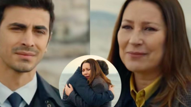 In foto Guzide mentre abbraccia il figlio screenshot &copy; Tradimento.