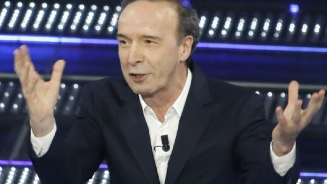 Roberto Benigni al Festival di Sanremo 2025 &copy; Rai 1.