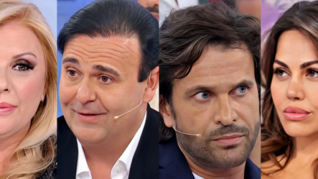 Tina Cipollari, Cosimo, Alessio e Valentina - screenshot &copy; Canale 5.