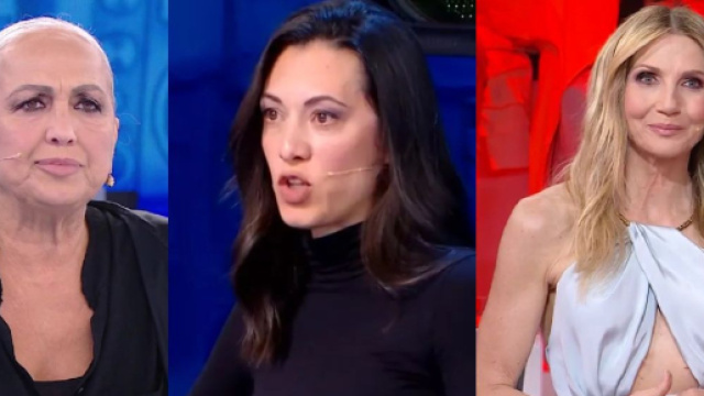 Alessandra Celentano, Deborah Lettieri e Lorella Cuccarini - screenshot &copy; Canale 5.