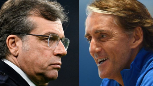 Cristiano Giuntoli e Roberto Mancini &copy; Juventus FC e X