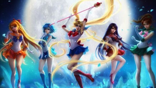 Sailor Moon e le altre eroine &copy; Immagine pixelstalk.net.