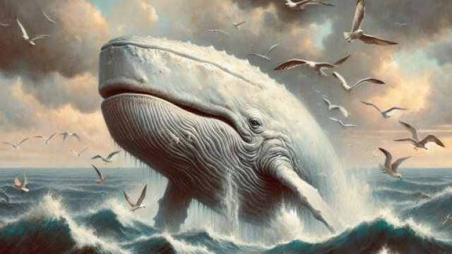 Immagine ispirata a Moby Dick per il Leone. &copy; Immagine creata con DALL&middot;E