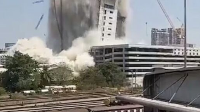 Il crollo di grattacielo in Myanmar - screenshot &copy; YouTube