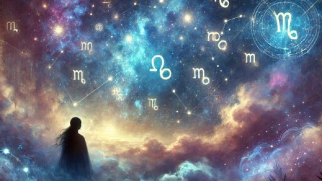 Il senso di destino e introspezione in un'immagine ispirata all'oroscopo &copy; creata con Dall-E.