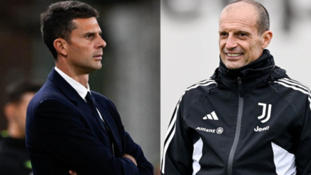 Thiago Motta, allenatore della Juventus. Foto &copy; Juventus. Massimiliano Allegri, ex allenatore della Juventus. Foto &copy; Juventus FC