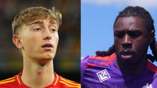 Dean Huijsen, difensore del Bournemouth. Foto &copy; Bournemouth. Moise Kean, attaccante della Fiorentina. Foto da &copy; Fiorentina