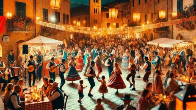 In foto persone che ballano durante una festa&copy; Immagine Dall-E.