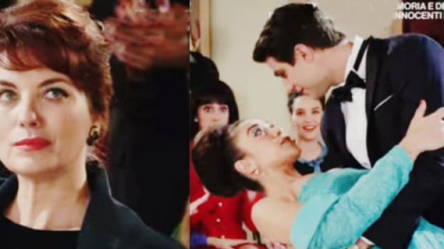 Adelaide, Rosa e Marcello in scena &copy; Il Paradiso delle signore 9