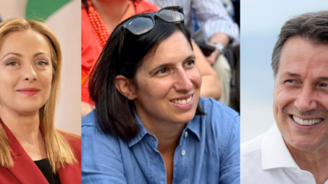 Giorgia Meloni, Elly Schlein e Giuseppe Conte (&copy; Facebook)