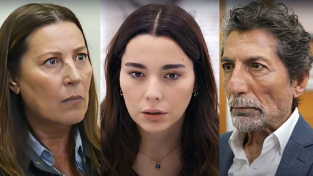 G&uuml;zide (Vahide Per&ccedil;in), Oylum Yenersoy (Feyza Sevil G&uuml;ng&ouml;r) Tarık Yenersoy (Mustafa Uğurlu) &copy; Aldatmak (Tradimento) Mediaset