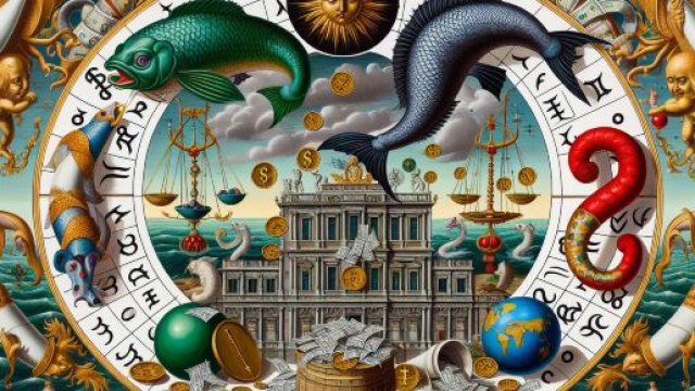 Illustrazione del numero 46, 'e denare, associato al segno dei Pesci. &copy; Immagine creata con Dall-E