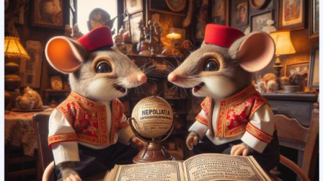 Topolini e l'influenza sulle interpretazioni gemelli della Smorfia napoletana. &copy; Immagine creata con Dall-E