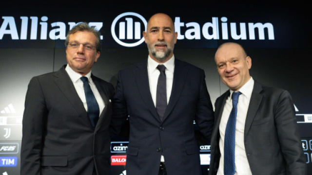 Cristiano Giuntoli, Igor Tudor, Maurizio Scanavino. Foto &copy; Juventus