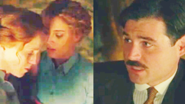 Pia, Jana e Manuel in scena, screenshot &copy; La Promessa.