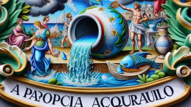 L'Acquario &egrave; 'a paposcia, numero 40 nella Smorfia napoletana. &copy; Immagine creata con Dall-E