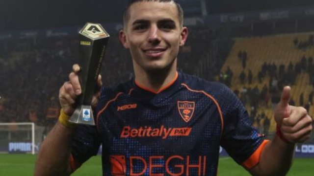 Nikola Krstovic, attaccante del Lecce. Foto &copy; Lecce