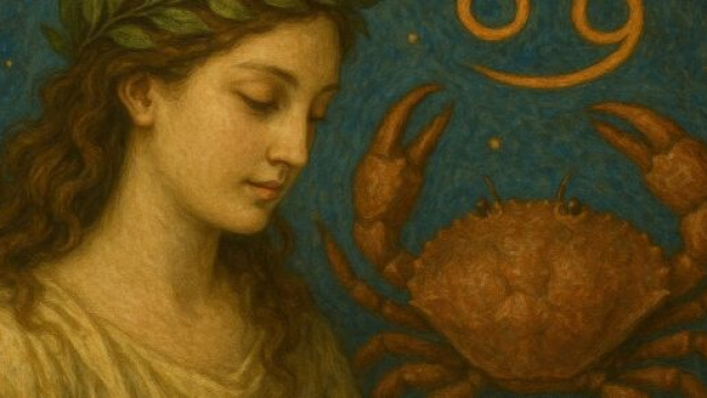 Immagine ispirata al segno zodiacale del Cancro. &copy; Immagine creata con Dall-E