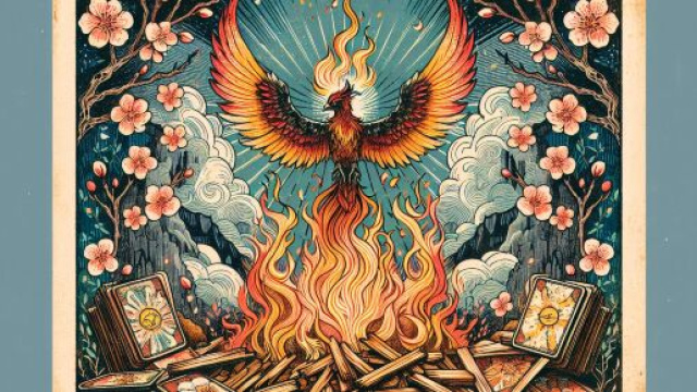 La carta della Morte illumina il cammino del Cancro verso un rinnovamento interiore. &copy; Immagine creata con Dall-E