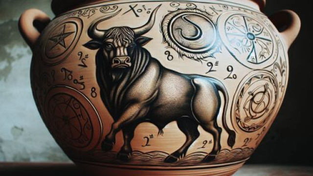 La rappresentazione del numero 7 della Smorfia: il vaso di creta per il Toro. &copy; Immagine creata con Dall-E