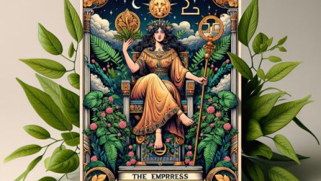 L'Imperatrice dei tarocchi guida la Bilancia verso un equilibrio creativo. &copy; Immagine creata con Dall-E