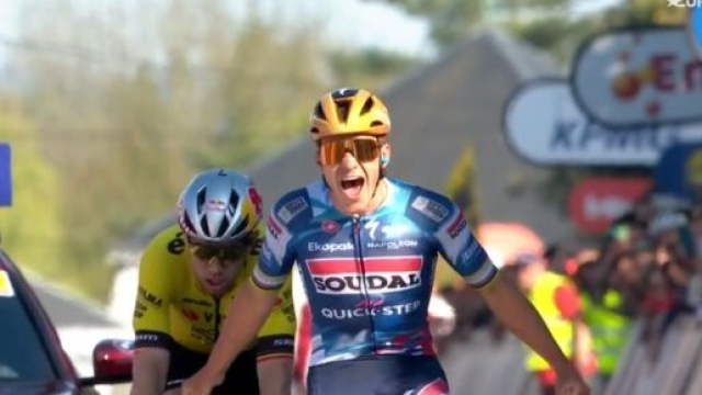 Remco Evenepoel vince la Freccia del Brabante - &copy; Screenshot Eurosport
