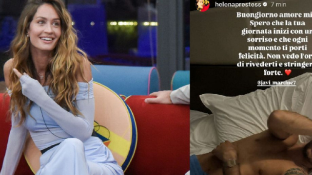 Helena Prestes e Javier Martinez - screenshot &copy; Mediaset/Instagram.