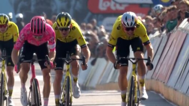Nelson Powless vince la Dwars door Vlaanderen - &copy; Screenshot Eurosport