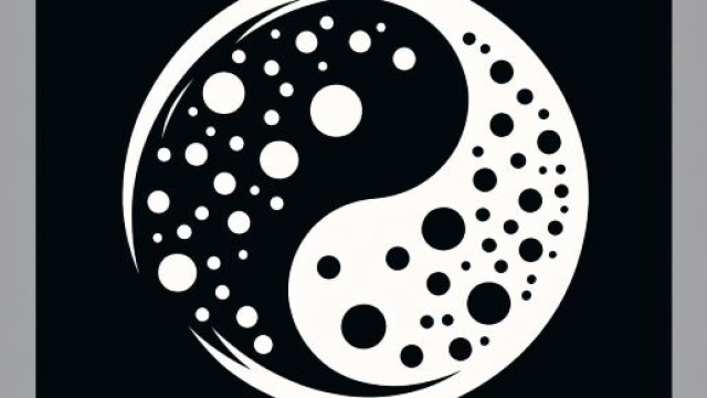 Immagine che esprime il concetto di dualit&agrave; legata al numero 66 della Smorfia napoletana per l'Acquario. &copy; Immagine creata con Dall-E