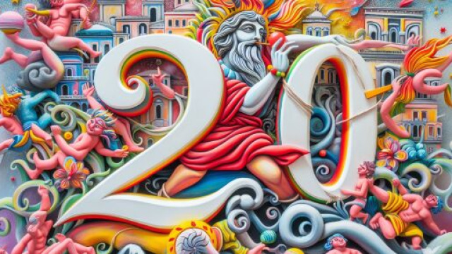Oroscopo della Smorfia napoletana di luned&igrave; 5 maggio per l'Ariete: numero 20 della Smorfia, 'a festa. &copy; Immagine creata con Dall-E