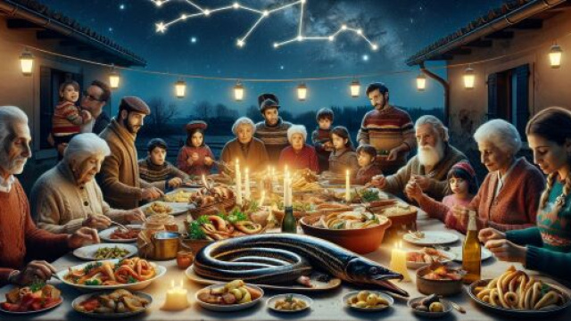 Illustrazione ispirata al segno zodiacale del Capricorno in festa. &copy; Immagine creata con Dall-E