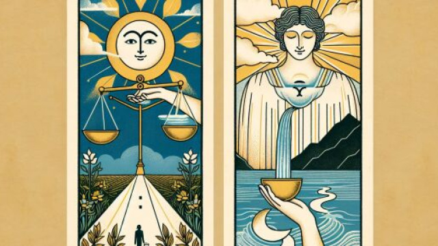 Illustrazione ispirata al segno zodiacale del Toro con la Temperanza. &copy; Immagine creata con Dall-E