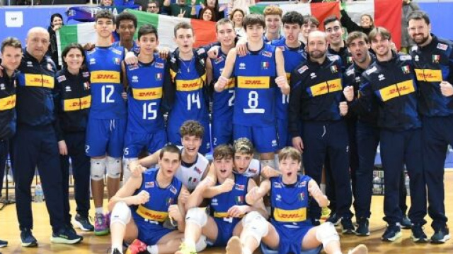 Italia Under 16 maschile Volley &copy; Pagina Facebook ufficiale della Federazione Italiana Pallavolo