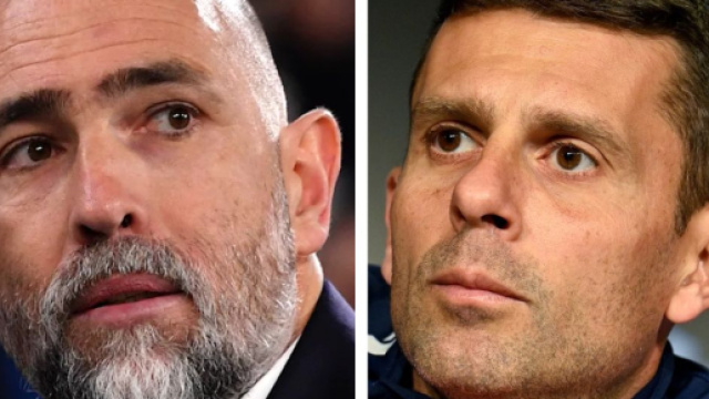 Igor Tudor, allenatore della Juventus. Foto &copy; Juventus. Thiago Motta, ex allenatore della Juventus. Foto &copy; Juventus