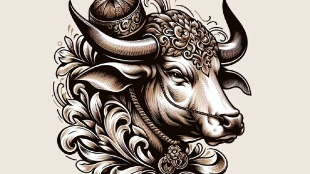 Immagine ispirata al numero 54 della Smorfia napoletana per il segno Toro: 'o cappiello. &copy; Immagine creata con Dall-E