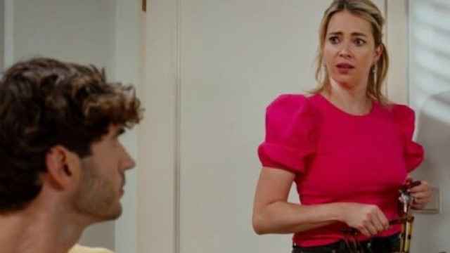 Noah e Greta in una scena di Tempesta d'amore &copy; Rete 4.