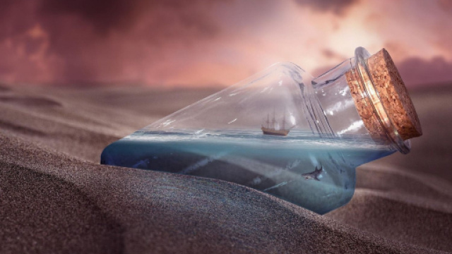 Il mare in bottiglia con nave - &copy; Pixabay.