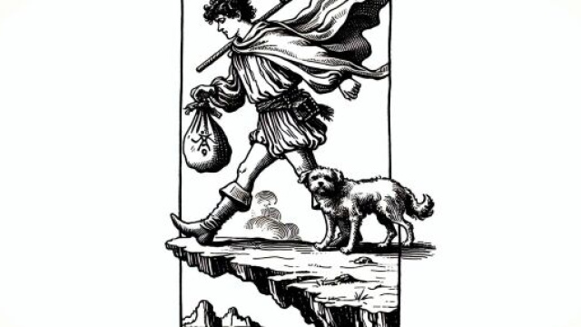 Il Matto dei tarocchi accompagna i Gemelli in un viaggio di scoperta e avventura. &copy; Immagine creata con Dall-E