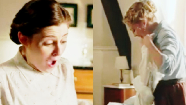 Maria vede l'abito di Jana &copy; La Promessa.