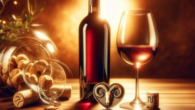 Ariete e il numero della Smorfia 45, 'o vino bbuono. &copy; Immagine creata con Dall-E