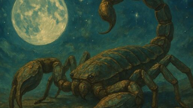 Illustrazione ispirata al segno zodiacale dello Scorpione. &copy; Immagine creata con Dall-E