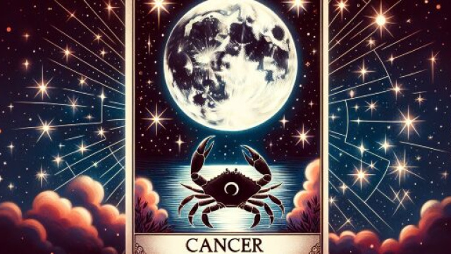 Arcano dei tarocchi Luna per il mese di maggio 2025 e segno Cancro. &copy; Immagine creata con Dall-E