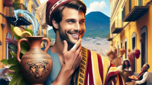 L'Acquario e l'ommo 'e mmerda, numero 71 della Smorfia napoletana. &copy; Immagine creata con Dall-E