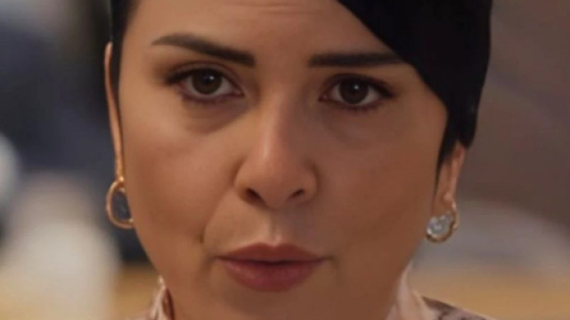 Mualla in una scena di Tradimento &copy; Mediaset.